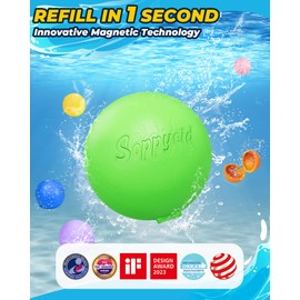 Reusable Water Balloons Quick Fill Soft Silicone Self Sealing Water Balls Outdoor Water Toys with Mesh Bag for Outdoor Summer Fun Party Kids Outside Play Water Games Gift Pool Activity (18pack)