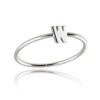 FashionJunkie4Life Sterling Silver Letter W Ring, Sizes 5-10, Initials Words