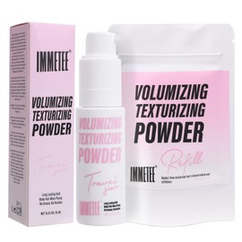 immetee Polvere Texturizzante, Volume e Texture per Uomo e Donna, Solleva le Radici e Modella Tutti i Tipi di Capelli, Con Confezione Ricaricabile (Polvere Texturizzante 13g, Agrumi)