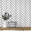 Stencil Revolution Diagonal Herringbone Tile Pattern Wall Stencil