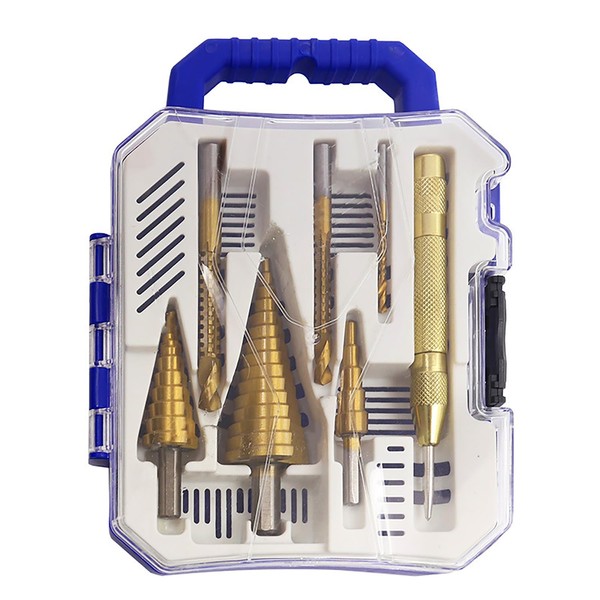 Bntyok Step Drill Bit Set 7 Piece Titanium Coated with