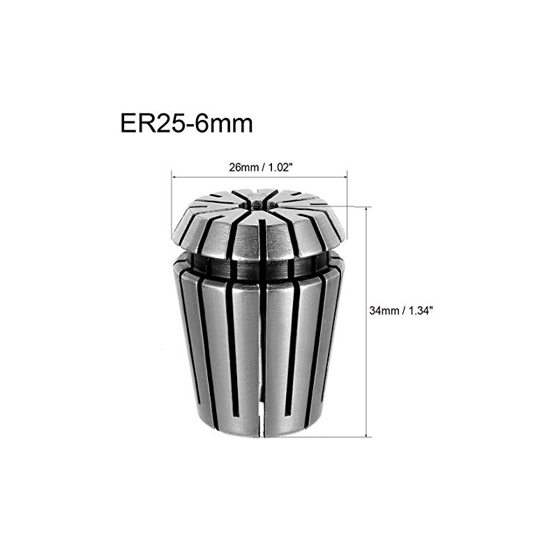 sourcing map ER25 6mm Spring Collet Chuck for CNC Engraving