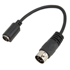 Yoidesu para Cable Convertidor de Teclado y Ratón, Cable Adaptador Hembra DIN de 5 Pines Macho a Mini DIN de 6 Pines, Conector Estándar de PVC para de 5,9 Pulgadas