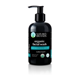 Nature's Brands Organic Facial Wash; All Skin Type 8 Oz Made with Organic by Herbal Choice Mari