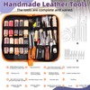 Swpeet 46Pcs Leather Kit, Leather Working Tools and Supplies, Leather