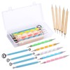 Bamru 14-Piece Dotting Tools Ball Pens with Box, Pen Dotting