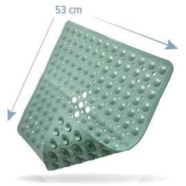 Toniamo Shower Mat 53 x 53 cm Green | Non-Slip Mat Shower in Premium Quality | Comfortable Non-Slip Mat Wellness | Bath Mat Non-Slip | Antibacterial & Machine Washable | Shower Mat Non-Slip