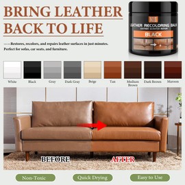 NIUB Leather Recoloring Balm Leather Color Restorer Scratch Repair Leather Paint for Furniture Couches Car Seats Shoes Bags Leather Dye and Restorer Restores Faded and Scratched Leather-Medium Brown