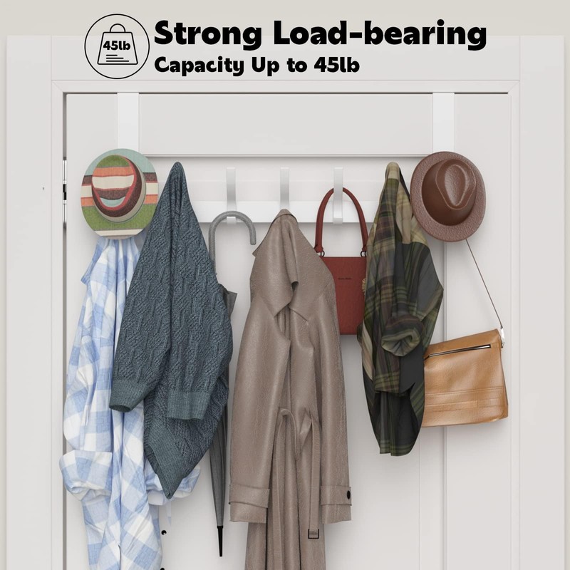 Peasulin Over The Door Hooks, Sturdy Door Hanger, Large Over