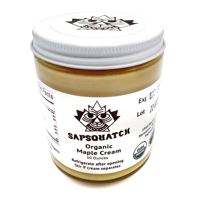 Sapsquatch Organic Maple Cream - 10 Ounces - Pure Maple