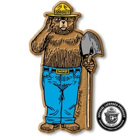 Smokey Bear Salute Magnet by Classic Magnets, 2.5" x 4.4", Collectible 3D Rubber Vintage-Style Souvenirs and Gifts Made in The USA