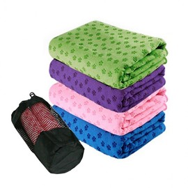 Runwave Microfiber Yoga Towel / Floral Dot Non-slip Yoga Mat Towel / Health Pilates Exercise Non-slip Yoga Towel Pink 2ea
