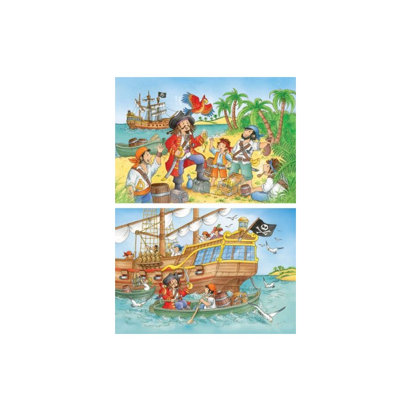 Ravensburger 09168 Jigsaw Puzzle Pirates' World Two x 20-Piece Puzzles