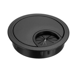 uxcell Cable Hole Cover, 2-1/8" Zinc Alloy Desk Grommet for Wire Organizer (Black)
