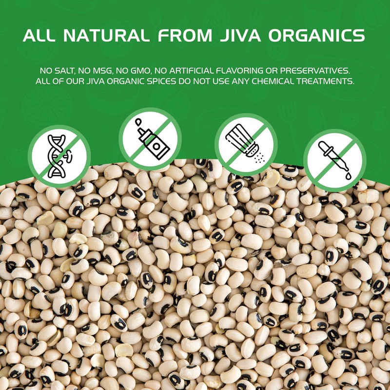 Jiva Organics Organic Black Eye Peas 2 Pound Bag -