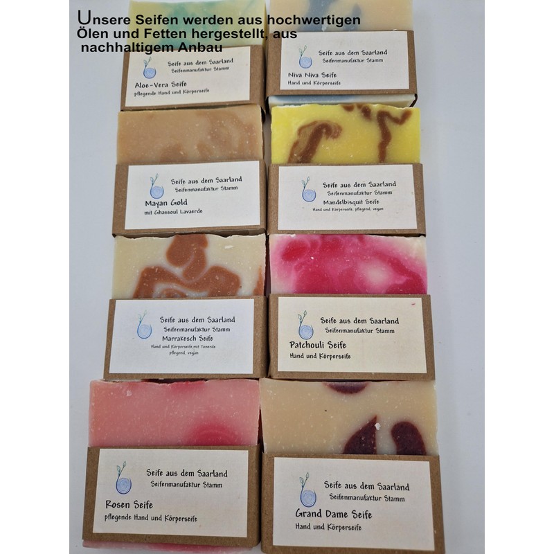 Winter Seifen, 4 er Set, Bratapfel, Mandelbisquit, Orange, Mayan Gold