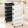 5-Tier Rolling Storage Cart for Kitchen Organization – Space-Saving Mobile
