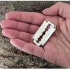 Kiss of Leather Large Razor Blade Pendant Stainless Steel No.