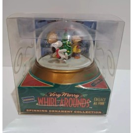 Blockbuster 1999 Peanuts Very Merry Whirl Arounds Blockbuster Spinning Christmas Ornament