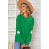 VILOVE VILOVE Women St Patricks Day Sweatshirts Lucky Clover Sweater