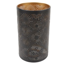 Abat-jour en métal, Abat-jour cylindrique amovible Abat-jour artisanal creux sculpté E27 E26 Pied de lampe Abat-jour décoratif moderne pour lampe de table et lampadaire