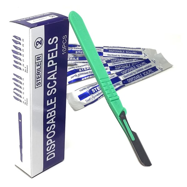 Box of 10 Disposable Surgical Sterile Scalpel Blades #16 Made