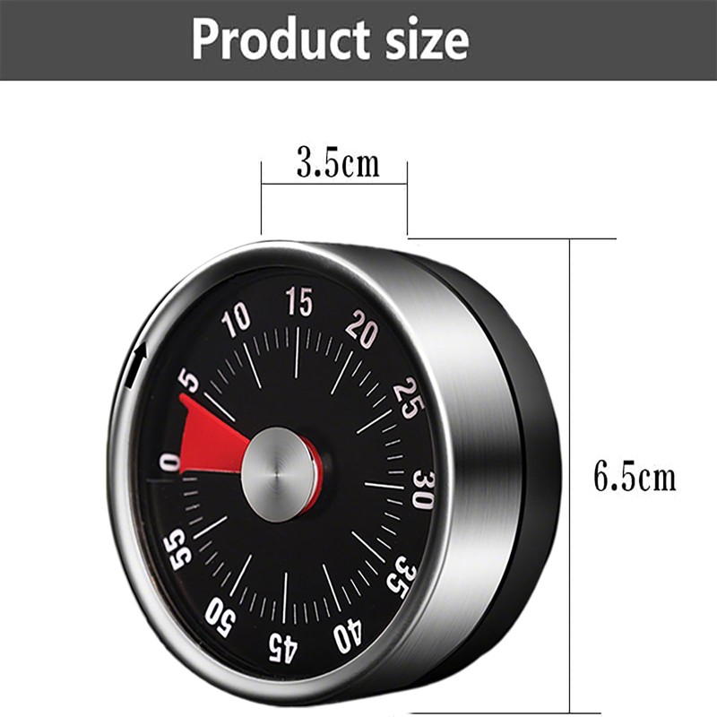 Youery Kitchen Timer, Magnetic Visual Timer, Stainless Steel Countdown Timer,