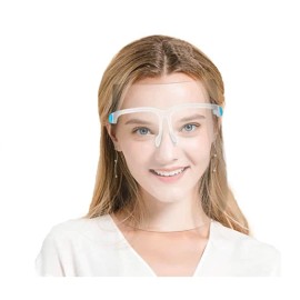 Protective from Splash Droplets & Saliva Face Shield with Glasses set of 10 Pack of Reusable Face Shields with Frame Glasses for Adult Unisex.