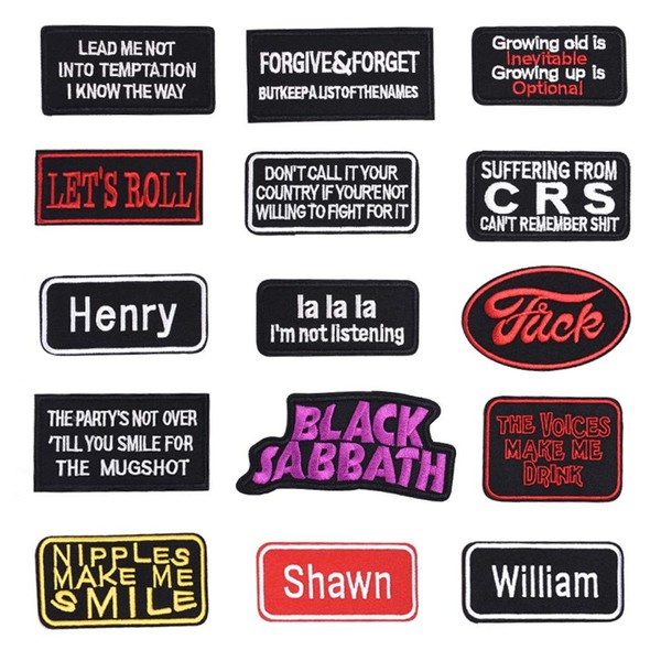 Wdlife Patch Applique Iron Patch Embroidery English Letter Embroidery Military