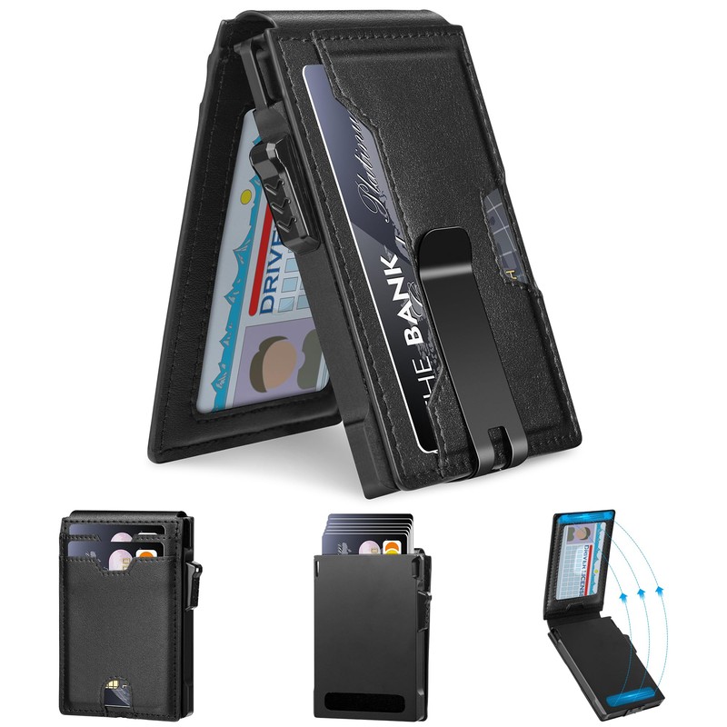 Vandz Minimalist Wallet for Men,Slim RFID Blocking Bifold Wallet Credit