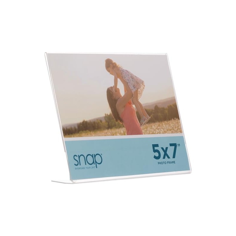 Snap H8001H10C Horizontal Acrylic Frame, 5" x 7", 12 Pieces