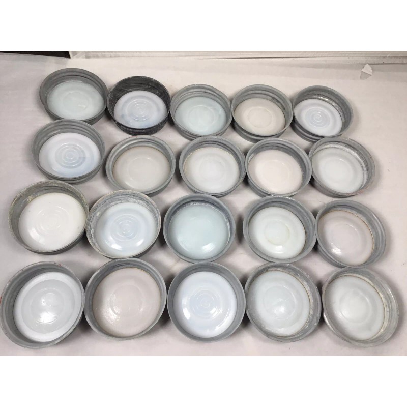 antique zinc lids milk glass lined Boyds atlas or ball