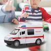 Ambulance Toy, 1:32 Mini Stimulation Alloy Ambulance Car Sound and