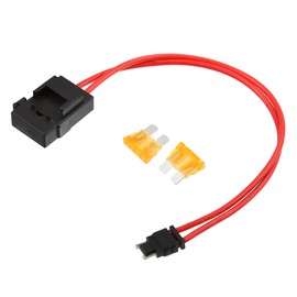 X AUTOHAUX 32V Low Profile Mini Fuse Adapter Kit with 2pcs 5A Blade Style Fuse