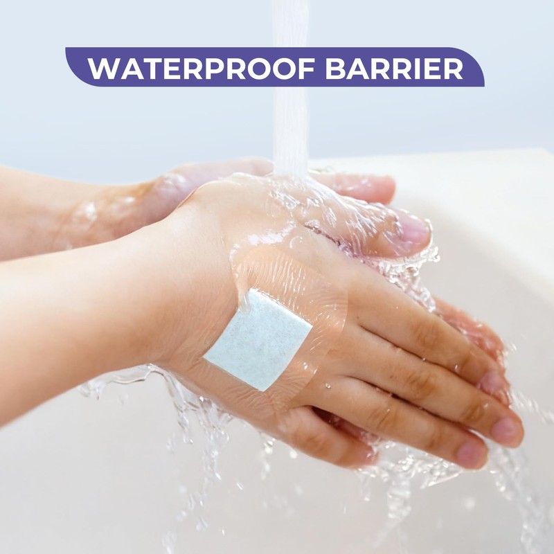 Transparent Bandages, Waterproof Island Dressing, 3 Sizes, 25 Pack
