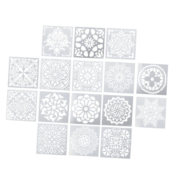 Operitacx 16pcs Mandala Stencils Reusable Craft Templates for Texture Painting