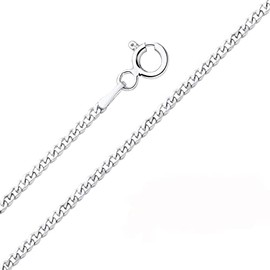 Old English Jewellers Sterling Silver 2mm CURB Chain Necklace 16 18 20 22 24 Inch - Strong & Durable (20)