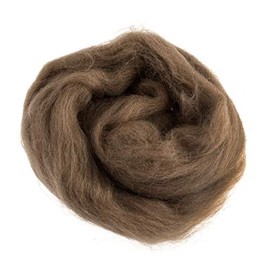 Trimits Natural Felting Roving Wool, Café au Lait, 10 g