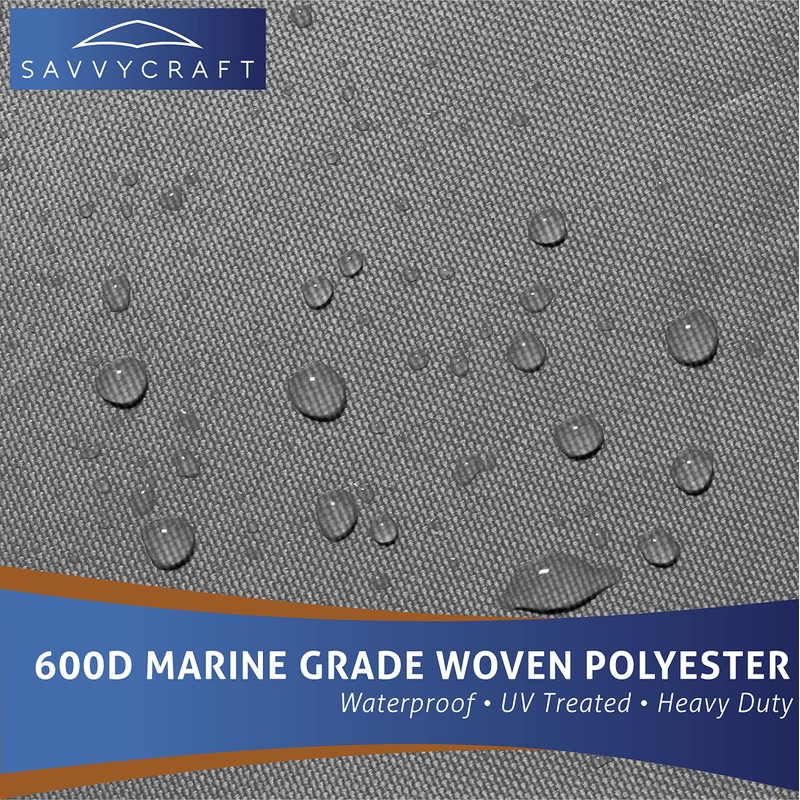 Savvycraft Heavy Duty Boat Cover, Waterproof Trailerable Boat Cover fits