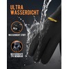 AXEVMEN Winter Gloves Men Women Cycling Gloves (Black, S)