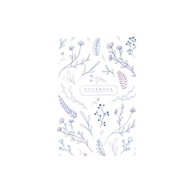 Flowers composition notebook aesthetic purple back to school