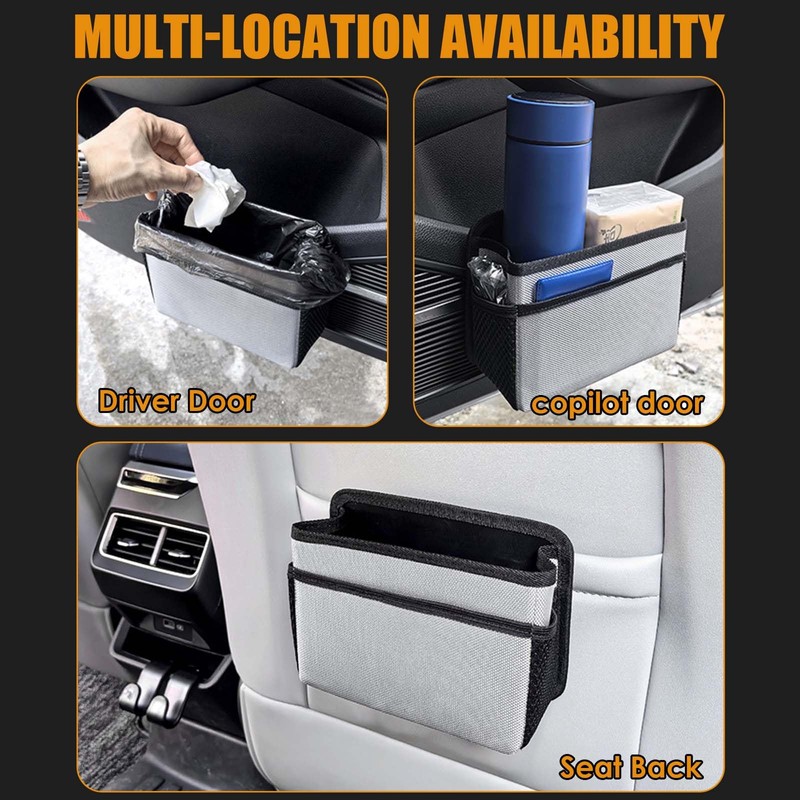 DEARBAG Car Dustbin Small, Foldable Car Side Door Bin, Waterproof,
