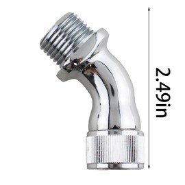 TAODAN Silver Brass Hose Elbow Adaptor G1/2 Male to Female Shower Arm Extension Connector Hardware Bathroom Fixture