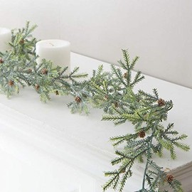 Factory Direct Craft Glitter Frosted Artificial Pine Garland