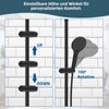 Hibbent Universal Adjustable Shower Holder with Hooks - Suitable for