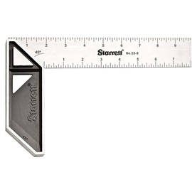 Starrett K53-8-N Stainless Steel Carpenters Try Square, 8" Length