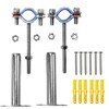 AKIHISA 2 Pcs 304 Stainless Steel Pipe Supports, Wall Mount