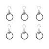 LIANCHEN 6 pieces rotating carabiner hooks with round spring buckle