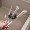 Fine Bristle Straw & Bottle Cleaning Mini Brush Set Cap 2ea