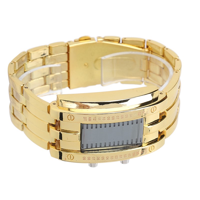 Men's Watch Fashion Exquisite Waterproof Alloy Men's LED Watch with